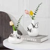 Ceramic Vase Embossed Butterfly Cartoon Butterfly Flower Vase Floral Arrangement Accessories Home Decoration Accessories 1