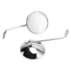 4" Round Chrome Classic Small Mirror with E-Mark M10 Mirrors For Japanese Bikes 1