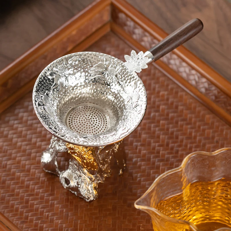 Metal Mesh Tea Strainer Stainless Steel Filter Sieve Teaware Lace Tea Drain Useful Infusers Kitchen Accessories