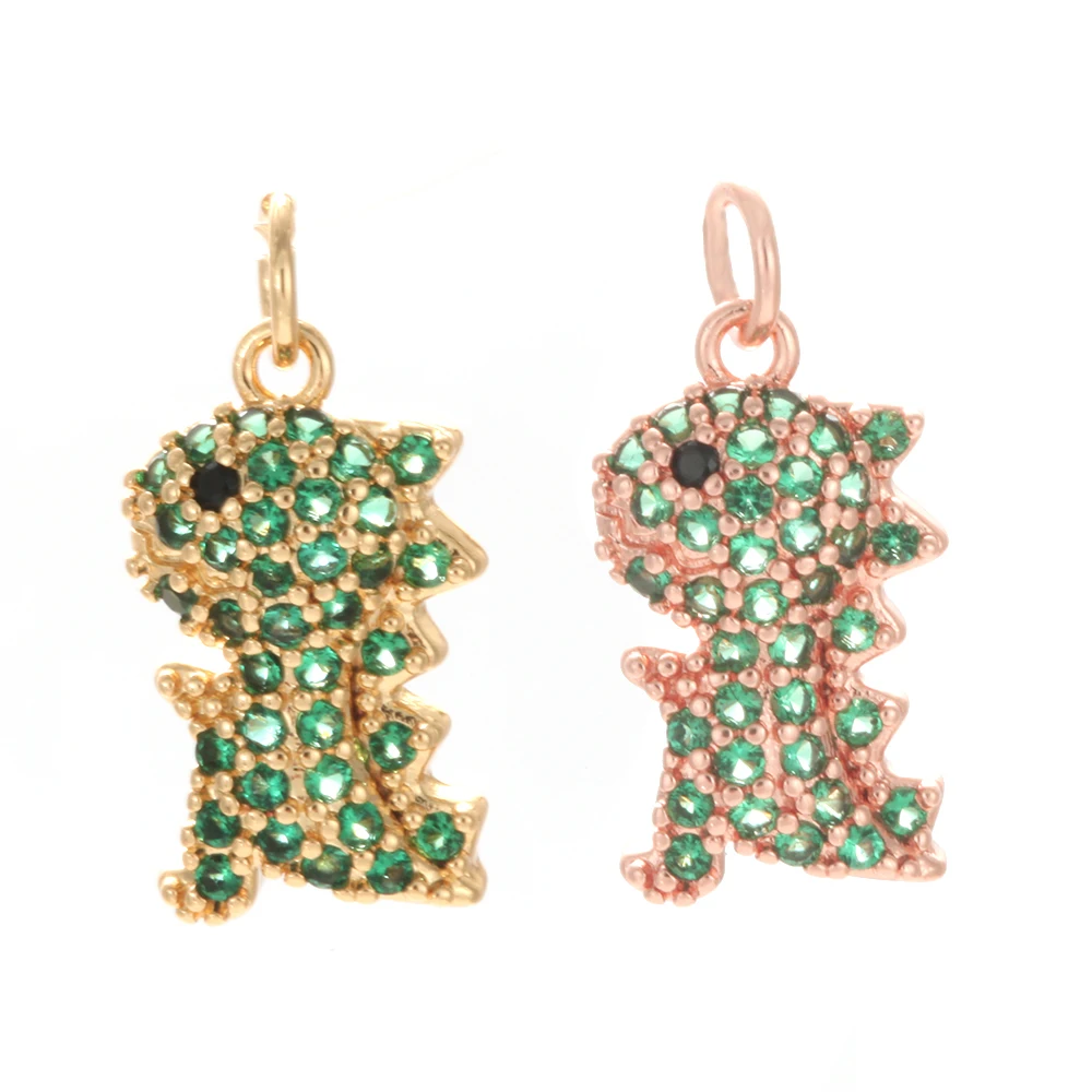 Dinosaur Charms for Jewelry Making Supplies Gold Color Monster Pendant