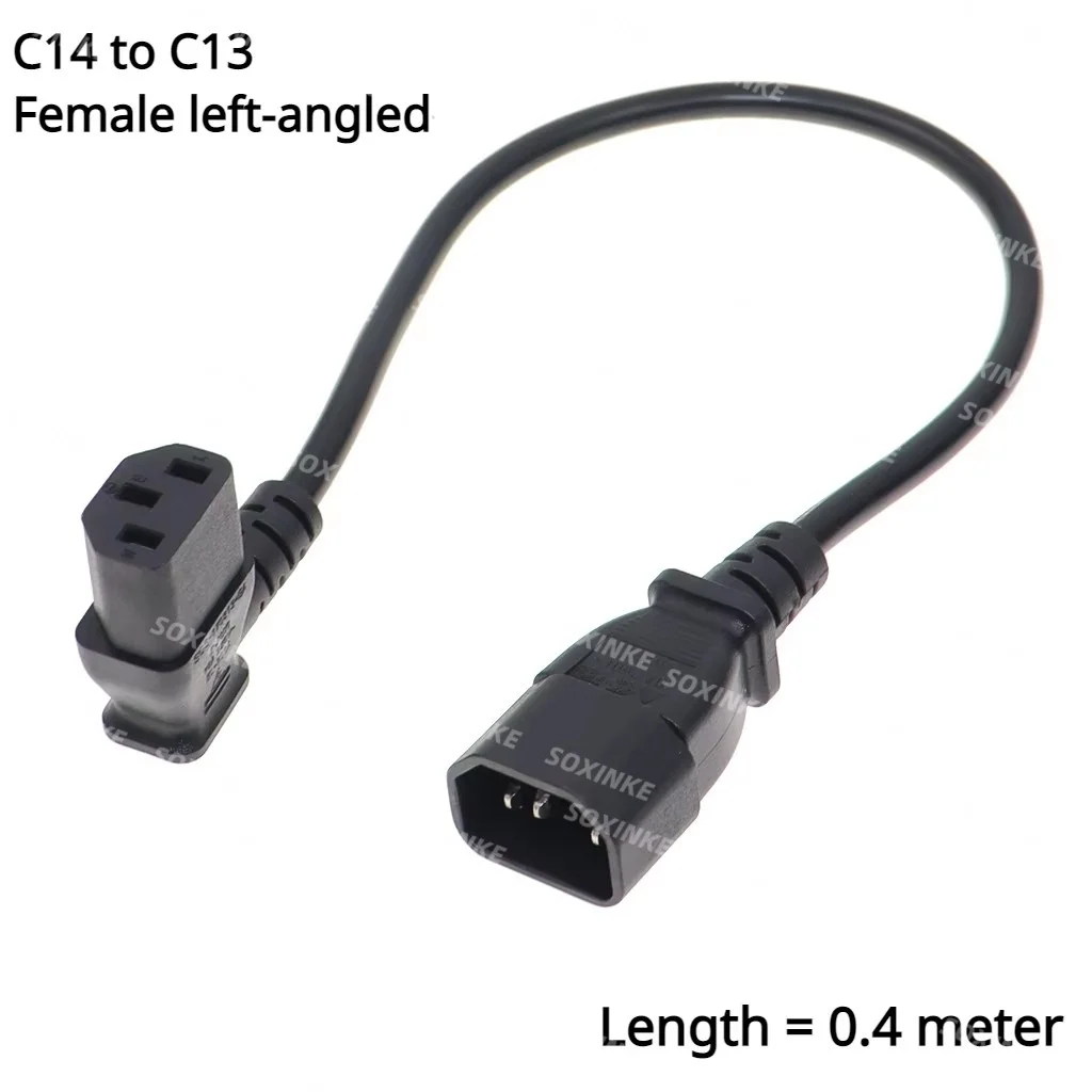 Angled IEC Power Adapter Extension Cable