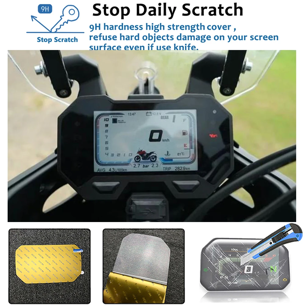 Película Protectora Para Pantalla De Motocicleta VOGE DS 900X - Antiarañazos, Transparente - Protector De Tablero