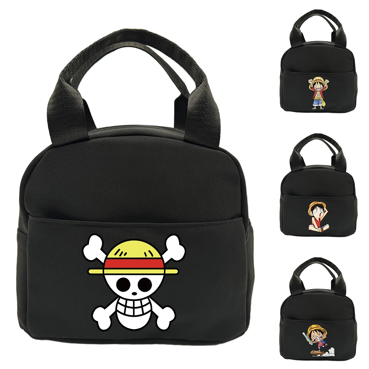 Изолированная обеденная сумка из аниме One Piece, изоляционный бэнто пакет из алюминиевой фольги, пакет для риса, пакет для еды, пакет для льда, студенческий бэнто ланч-пакет для подростков