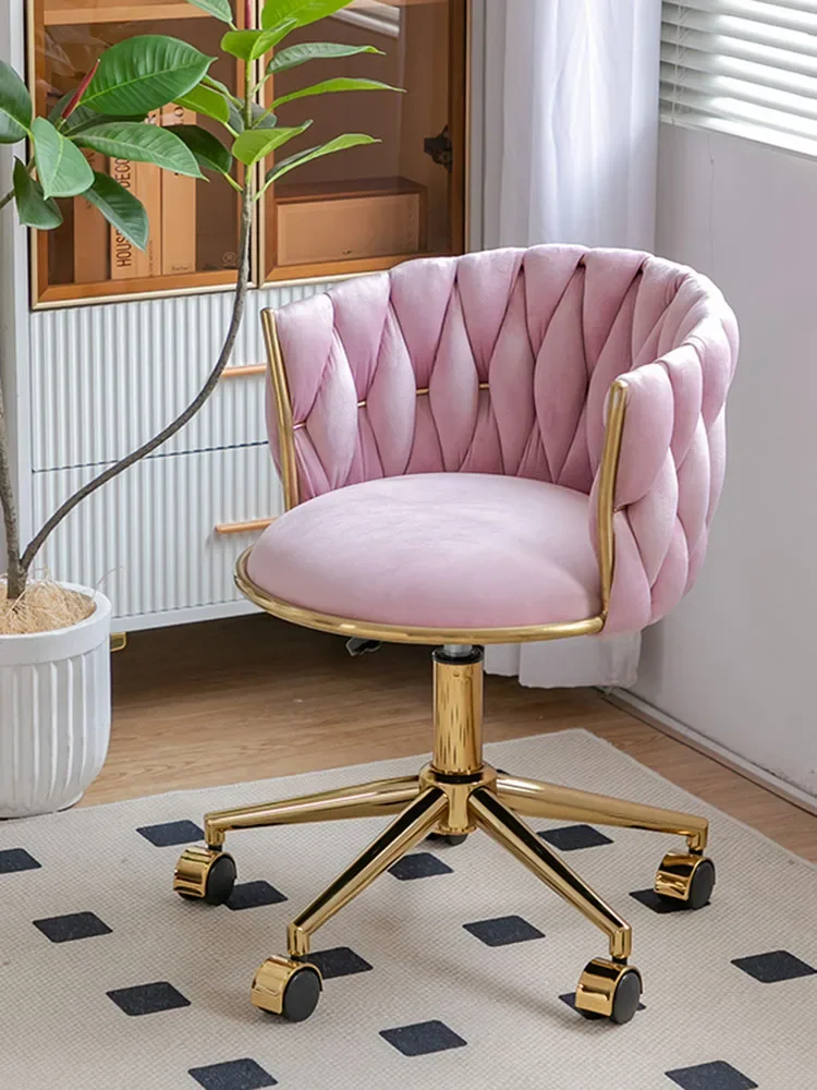 Adjustable Swivel Makeup Chair Living Room Dining Chair Bedroom Dressing Table Rotating Backrest Makeup Chairs Manicure Stools makeup chair
