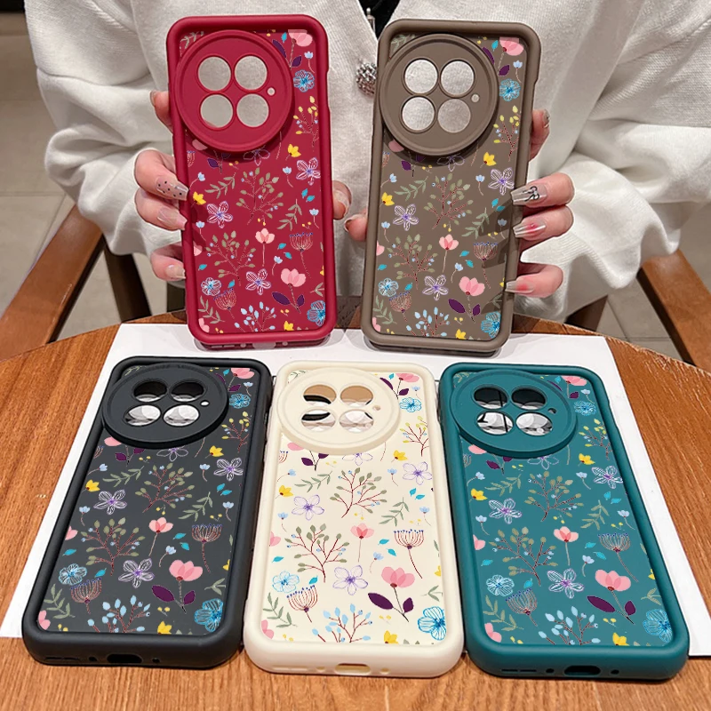 Luxury Floral Print Shockproof Silicone Phone Case with Bumper Protection