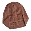 Geebro Women's Stripes Pattern Casual Hats Autumn Winter Soft Stretch Slouchy Cap Ladies Solid Color Skullies Beanies Gorros 5