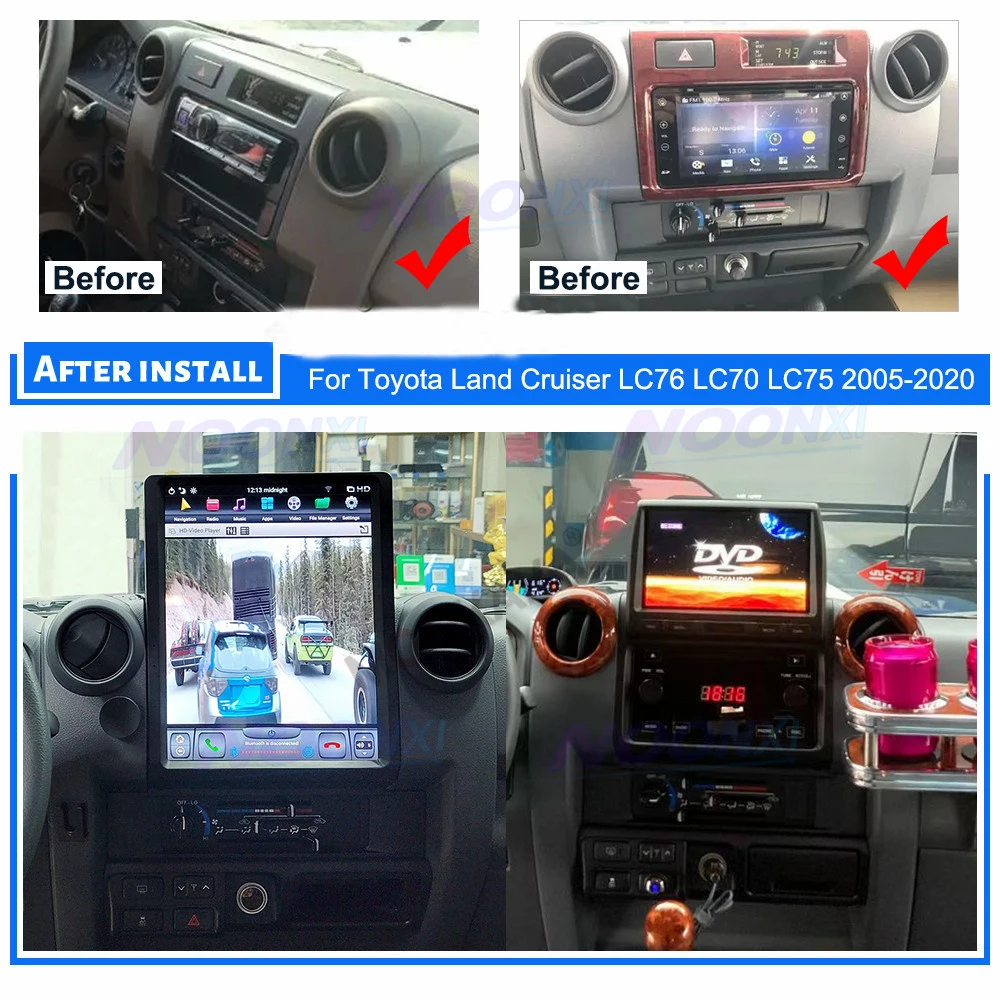

For Toyota Land Cruiser LC76 LC70 LC75 2005-2020 Android 11 Multimedia Player GPS Navigation Car Radio Stereo Carplay Head Unit