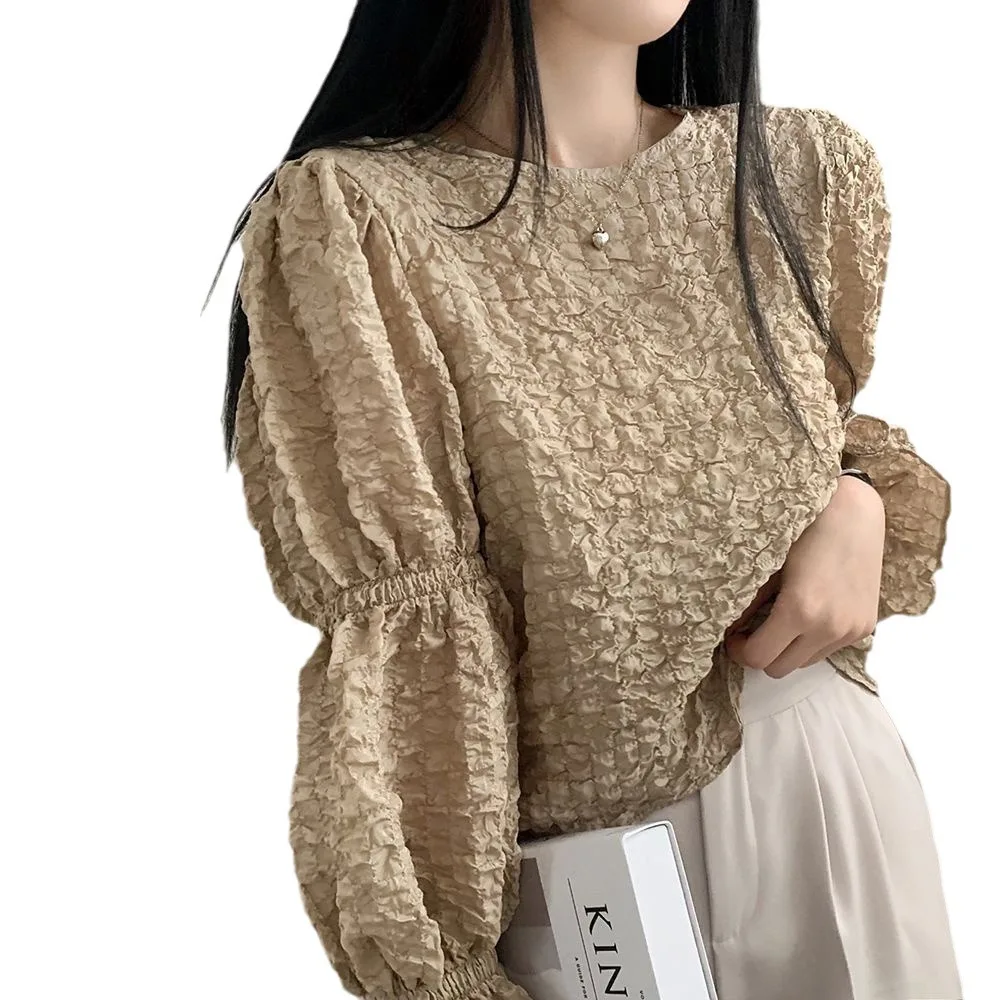 Women Summer White Black Lantern Sleeve Blouse