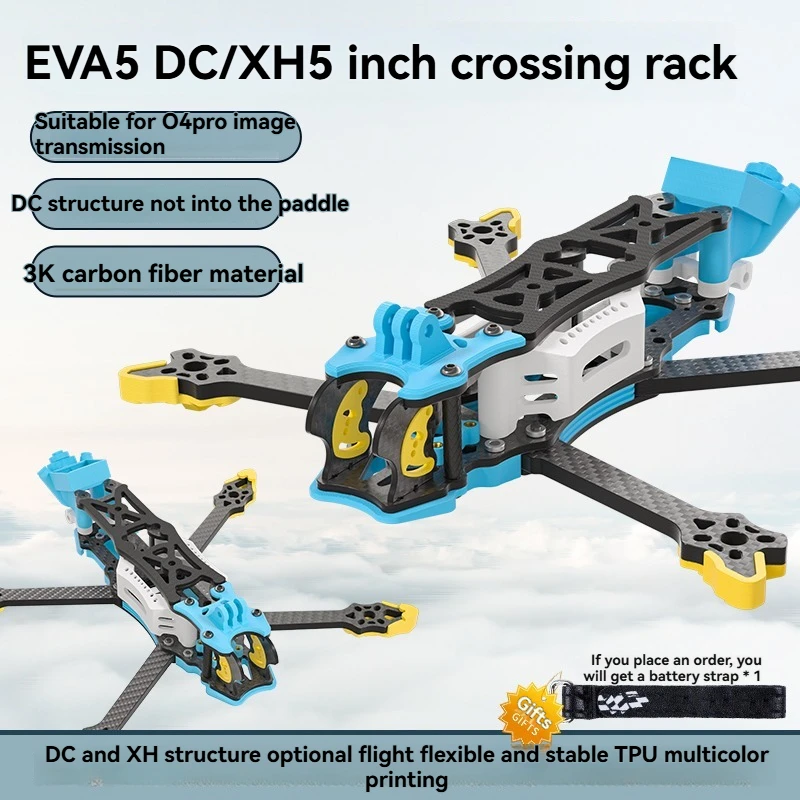 Drone FPV DC/XH jaune avec télécommande, vue de face. Achetez votre Drone FPV DC/XH au Meilleur Prix - 8 Couleurs