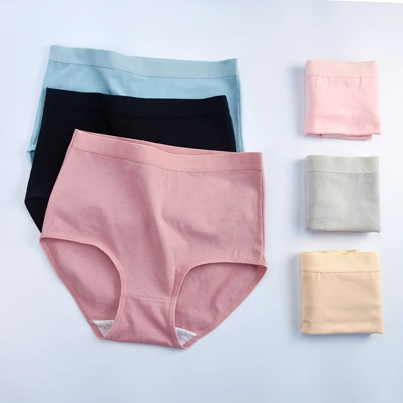 

Women's High Waist Panties Abdominal Lifting Butt Lifting Mother's Plus Size Cotton Pure Color Plus Size Shorts