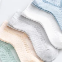 5 paires/lot de chaussettes pour enfants 0-12, chaussettes d'été en coton Jacquard pour bébé filles, maille mignon garçon chaussettes pour enfant en bas âge vêtements accessoires 3