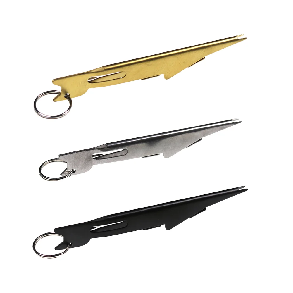 

3 Pcs Practical Knot Tying Tool Fly Fishing Line Tyer With Hook Eye Cleaner Silver Fishing Hook Accessory Tackle Box Tool