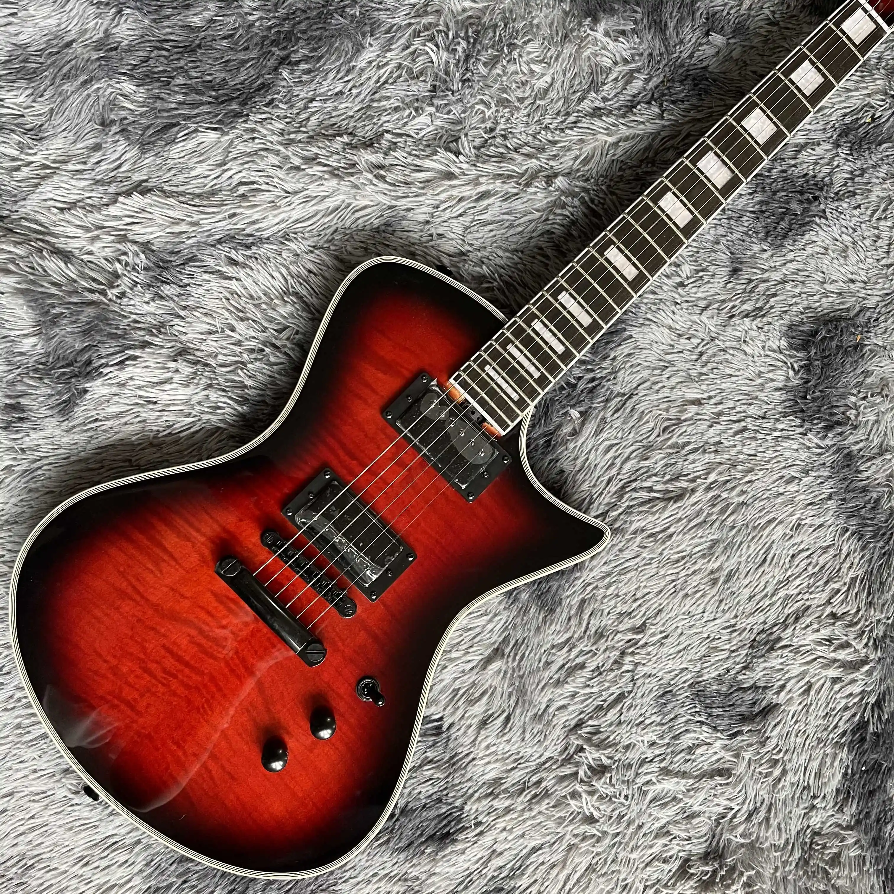 

Free shipping,Wine red, special-shaped, unique, electric guitar,2022 new pop, high-end custom,