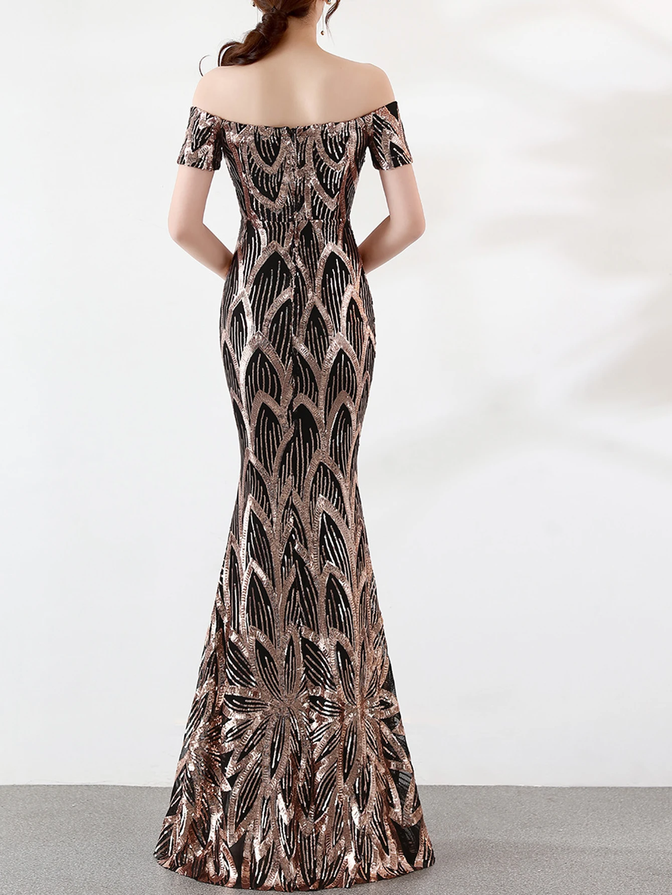 المرأة مثير عارية الذراعين ماكسي الترتر فستان الصي...