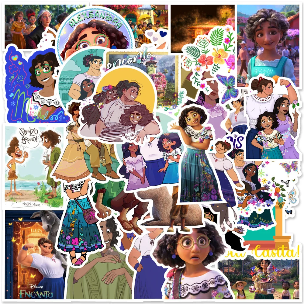 10/30/50/100pcs Disney Movie Encanto Graffiti Stickers Decal Scrapbook Laptop DIY Phone Luggage Fridge Cartoon Sticker Kids Toy