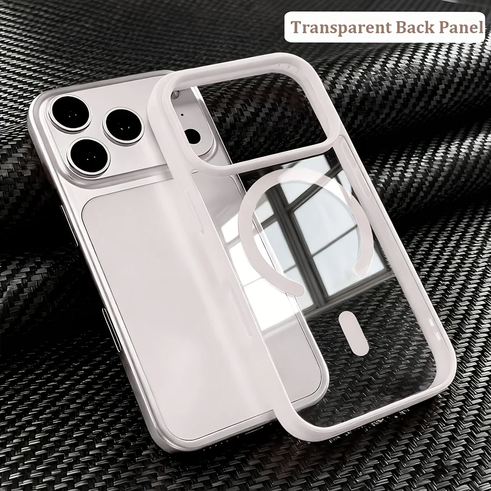 Sleek Transparent Acrylic MagSafe Magnetic Phone Case