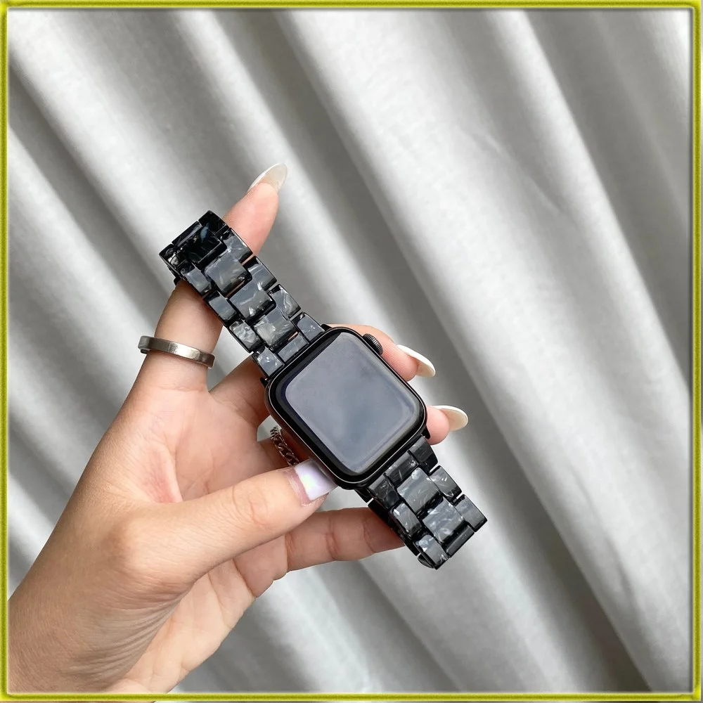 

Watch Bracelet Brand New Watch Strap for Apple Watch Lightweight Marbled Resin Watch Strap for iwatch7123456se