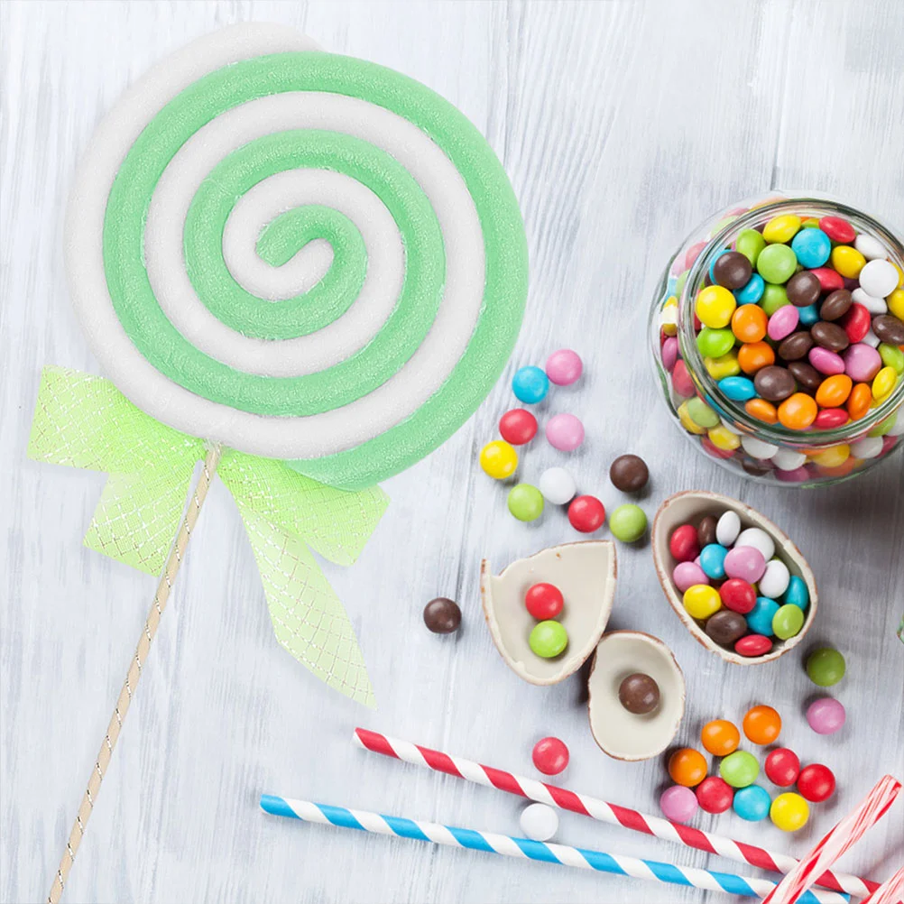 Candy Lollipop Props Xmas Party Supplies Christmas Decor Cane Window Decoration Simulation Fake Model Red Photo Molding Child