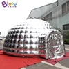 Hot Sale Inflatable Nighclub Onion Dome Tent Inflatable Silvery Tent Inflatable Outer Silver And Inner White Tent For Party 5