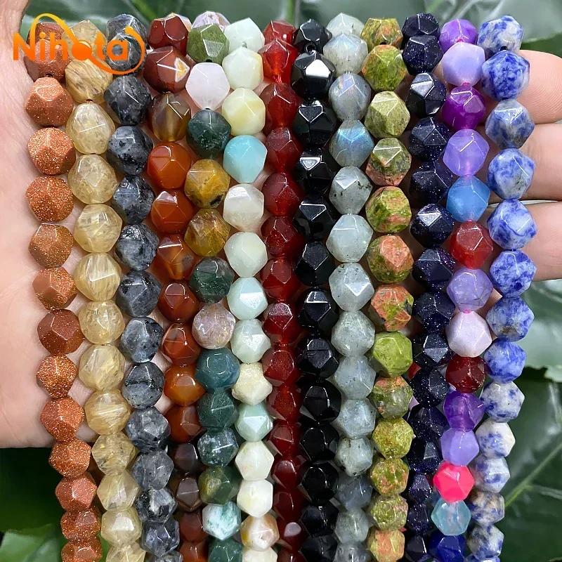 NaturalStoneFacetedTurquoiseTigerEyeStoneJaspersQuartzAgates