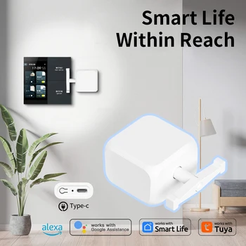Smart Tuya Interruttore a bilanciere Robot da dito Bluetooth Mesh Interruttore a braccio regolabile Premere Fingerbot Supporto Google Alexa Assitant vocale