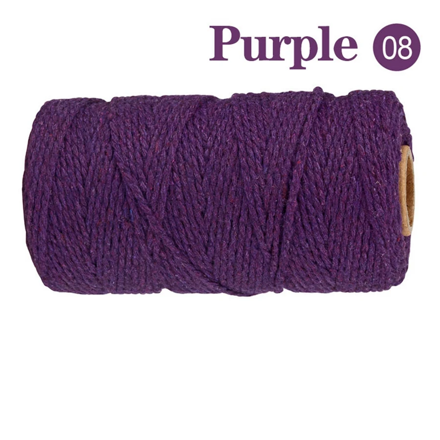 Eco-Friendly Cotton Macrame Cord for DIY Crafts and Home Decor (2mm, 100M)