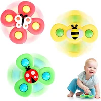 Cartoon Suction Cup Spinner Toy Baby Bath Toys Hand Spinning Toys with Suction Cup Water Play Toy Educational Toys for Baby Kid 1