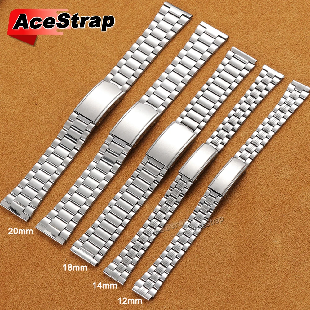 Elegant Silver Universal Steel Watch Band - Premium Metal Bracelet Replacement Wristband