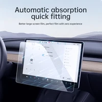 YZ Tempered Glass Screen Protector For Tesla Model 3 Y X 2023 2022 2021 Center Control Accessorie Tesla HD Film Protection 4