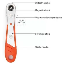 

2 In 1 Ratchet 36-tooth ratchet Wrench Universal Hand Tool Ratchet Electric Wrench Hand Wrench Chuck Drill J5P9