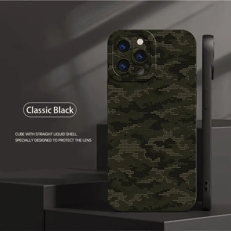 Camouflage Pattern TPU Phone Cover Case