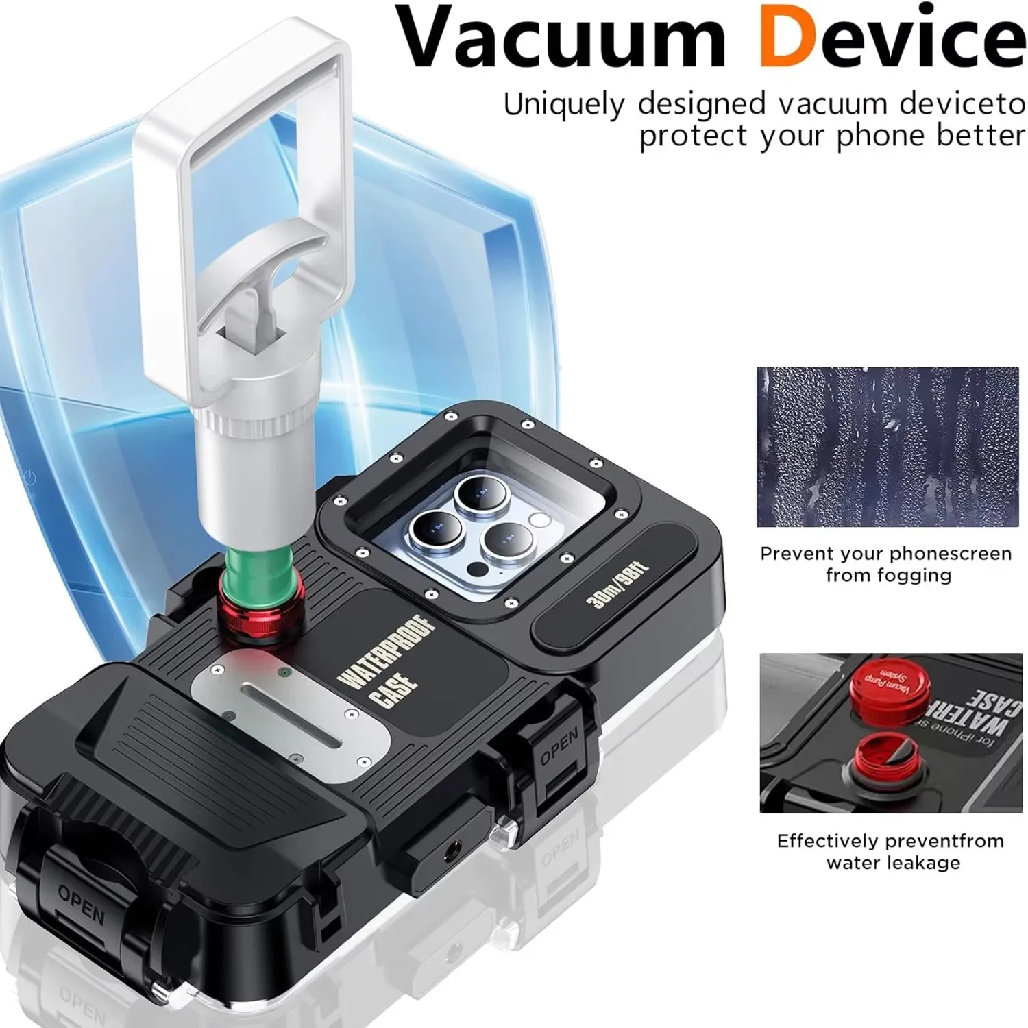 Underwater 30M Diving Case S24 Ultra S23 Note 8 9 10 20 Bluetooth Waterproof iPhone16 15 14 13 12 11 Xiaomi Redmi Moto