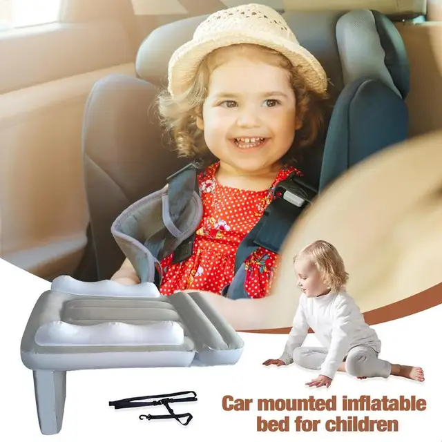 Portable Toddler Airplane Bed Baby Child Inflatable Mattress Air Bed Seat Extender Sleeping Mattress For Travel Car Road Trip 3