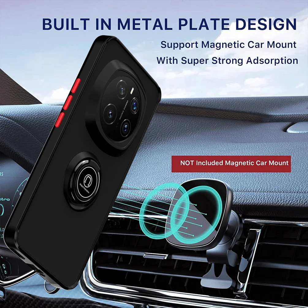 Universal Rotatable Bracket Case with Metal Ring Car Holder