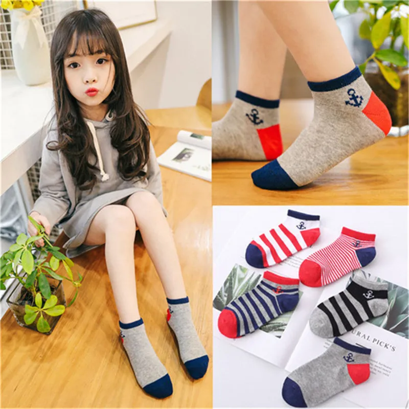 5 Pairs/Lot 1-12Y Spring Summer Children Breathable Mesh Socks Boy Girl Cotton Casual Baby Fashion Clothes Accessories