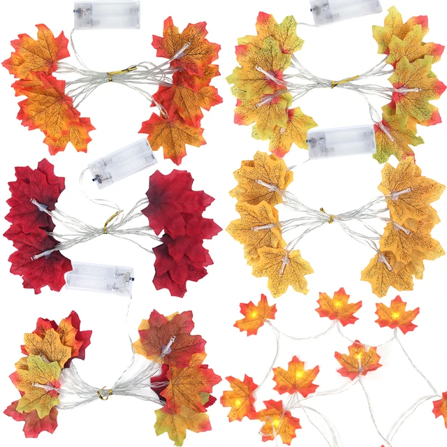 Guirlande de feuilles d'automne suspendues, 6 pièces, guirlande de feuilles  artificielles, décorations de vignes d'automne pour Thanksgiving -  AliExpress