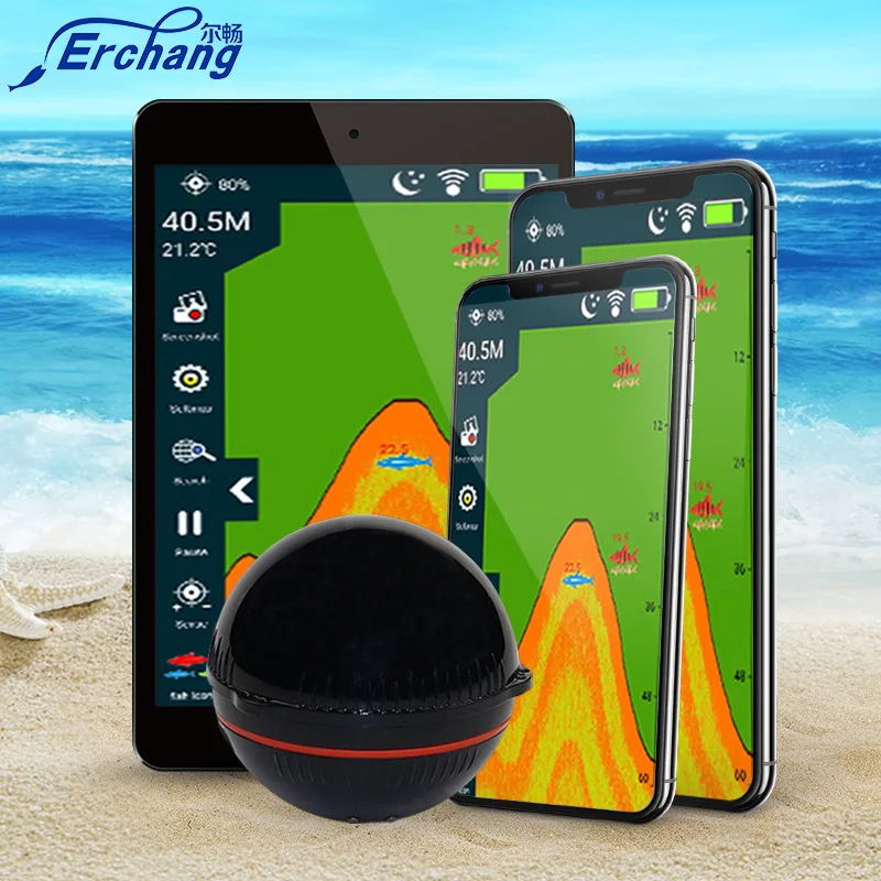 Wireless Mobile Phone Bluetooth Intelligent Sonar Fish Detector Underwater  Visual High-definition Fishing Artifact Fish Finder