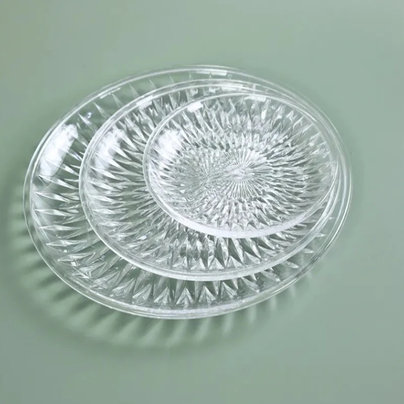 Transparent Fruit Plate for Snacks And Candies Clear Plastic Fruit Tray for Home And Kitchen Transparent Fruit Plate for Snacks And Candies Clear Plastic Fruit Tray for Home And Kitchen