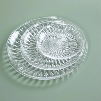 Transparent Fruit Plate for Snacks And Candies Clear Plastic Fruit Tray for Home And Kitchen