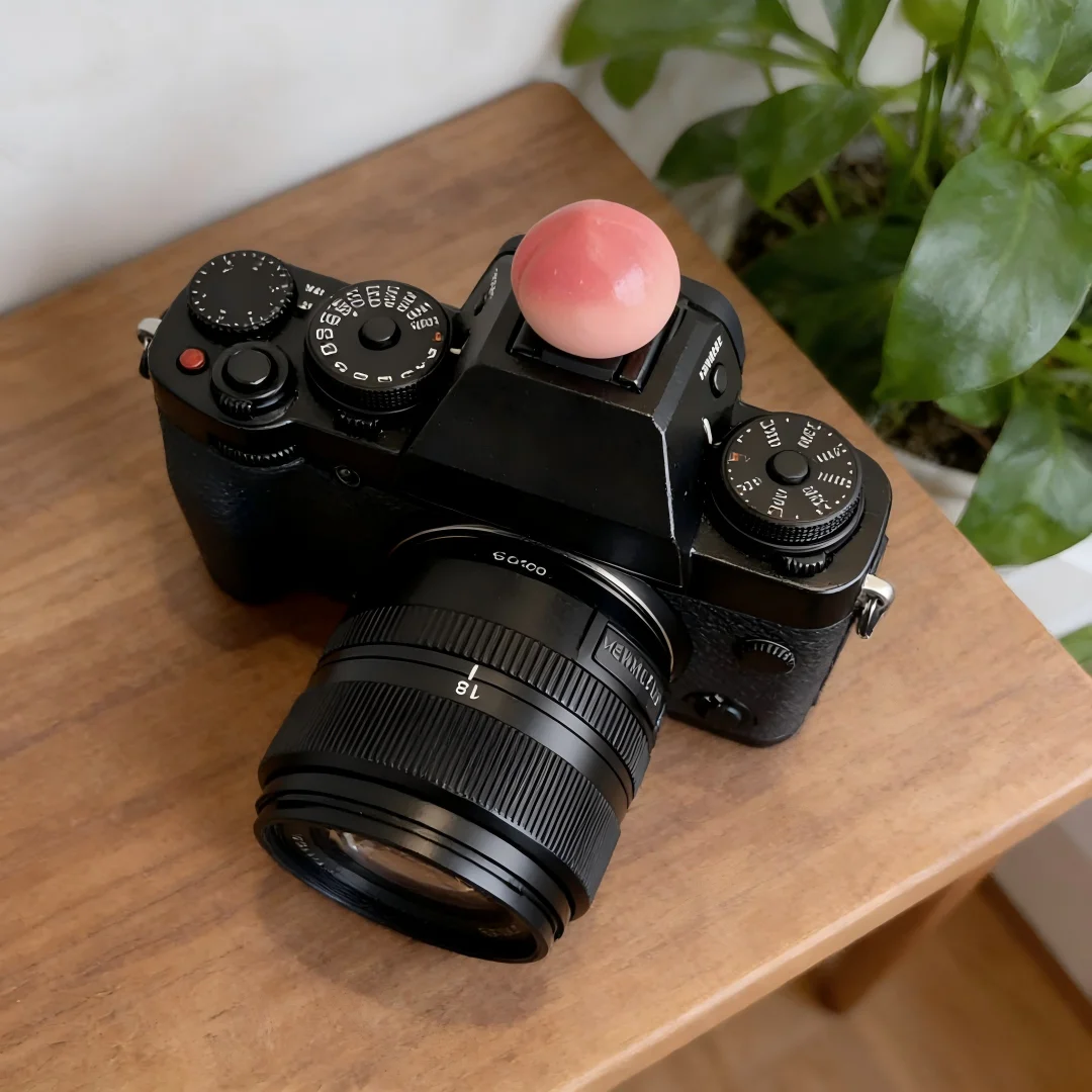 라이카 Q2 후지 X100V X-T5 ZV-1 캐논 EOS R5 니콘 Z5 카메라 액세서리용 귀여운 복숭아 핫슈 커버