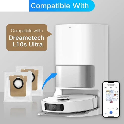 샤오미 Dreame L10S Ultra 용 9Pcs 로봇 진공 액세서리 부품 교체 먼지 봉투 4