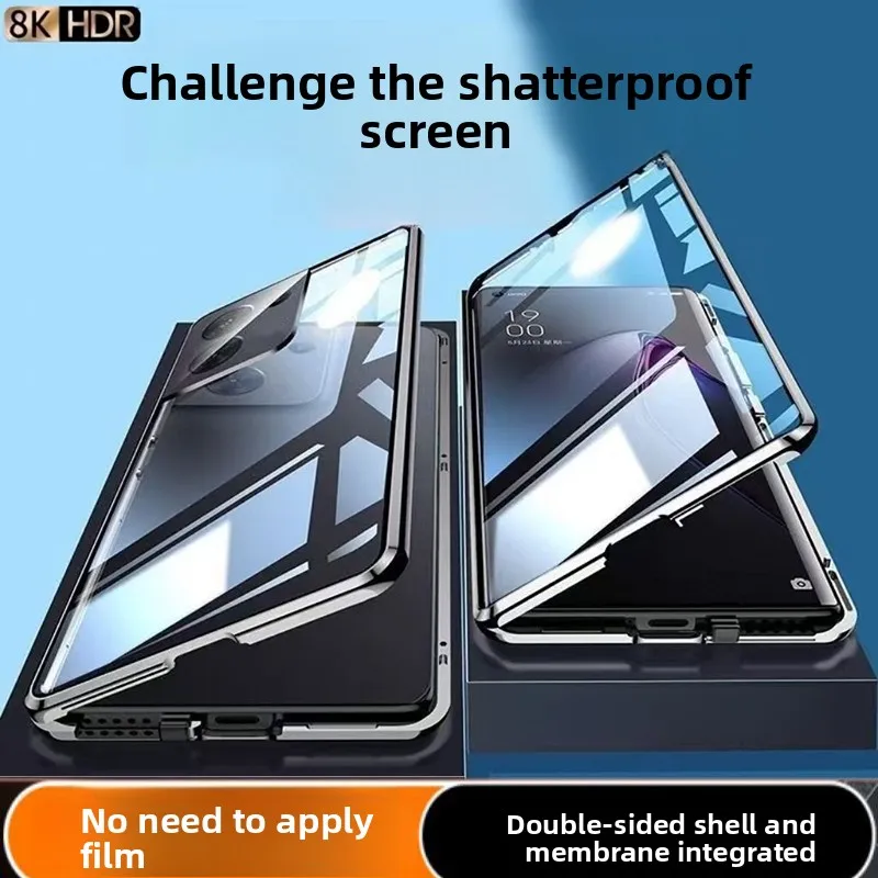 Stylish 360° Full Coverage Drop-Proof Case with High-Definition Double-Sided Glass