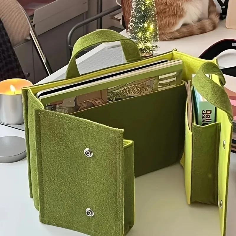 1 pezzo di nuova borsa per computer pieghevole da donna, borsa portaoggetti multistrato in poliestere, borsa da viaggio. - immagine 2