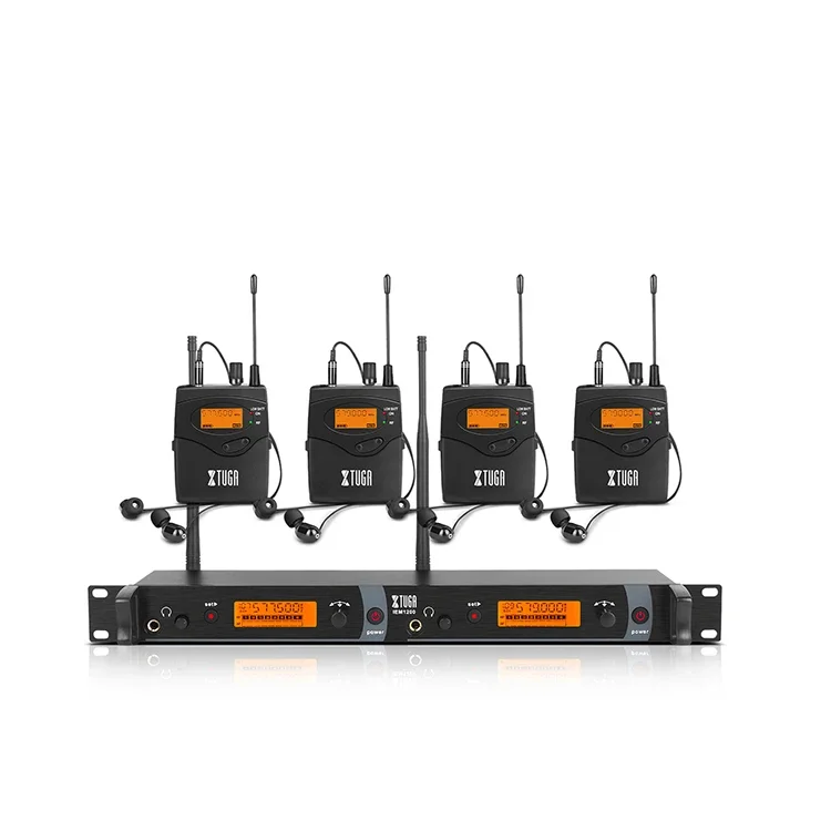 XTUGA IEM1200 프로페셔널 보컬 스테이지 악기용 UHF 무선 인이어 시스템 (무대용)