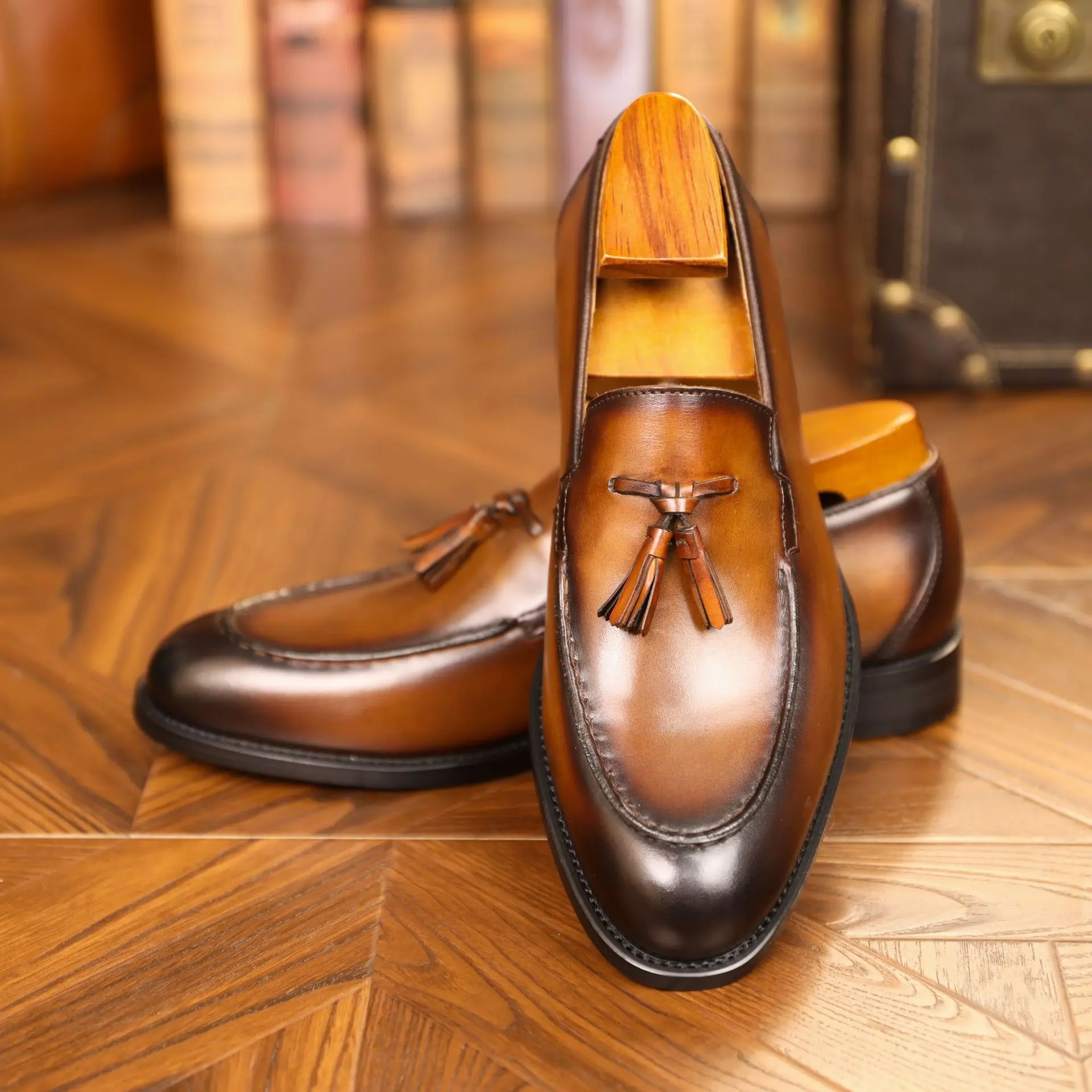 Genuine Leather Men's Business Dress Leather Shoes