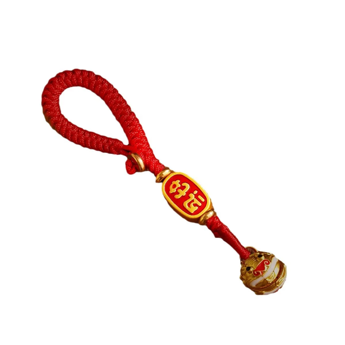 Portafortuna amuleto Cinese Nafu con corda rossa e ciondolo dorato 44 Portafortuna amuleto Cinese Nafu con corda rossa e ciondolo dorato - immagine 4