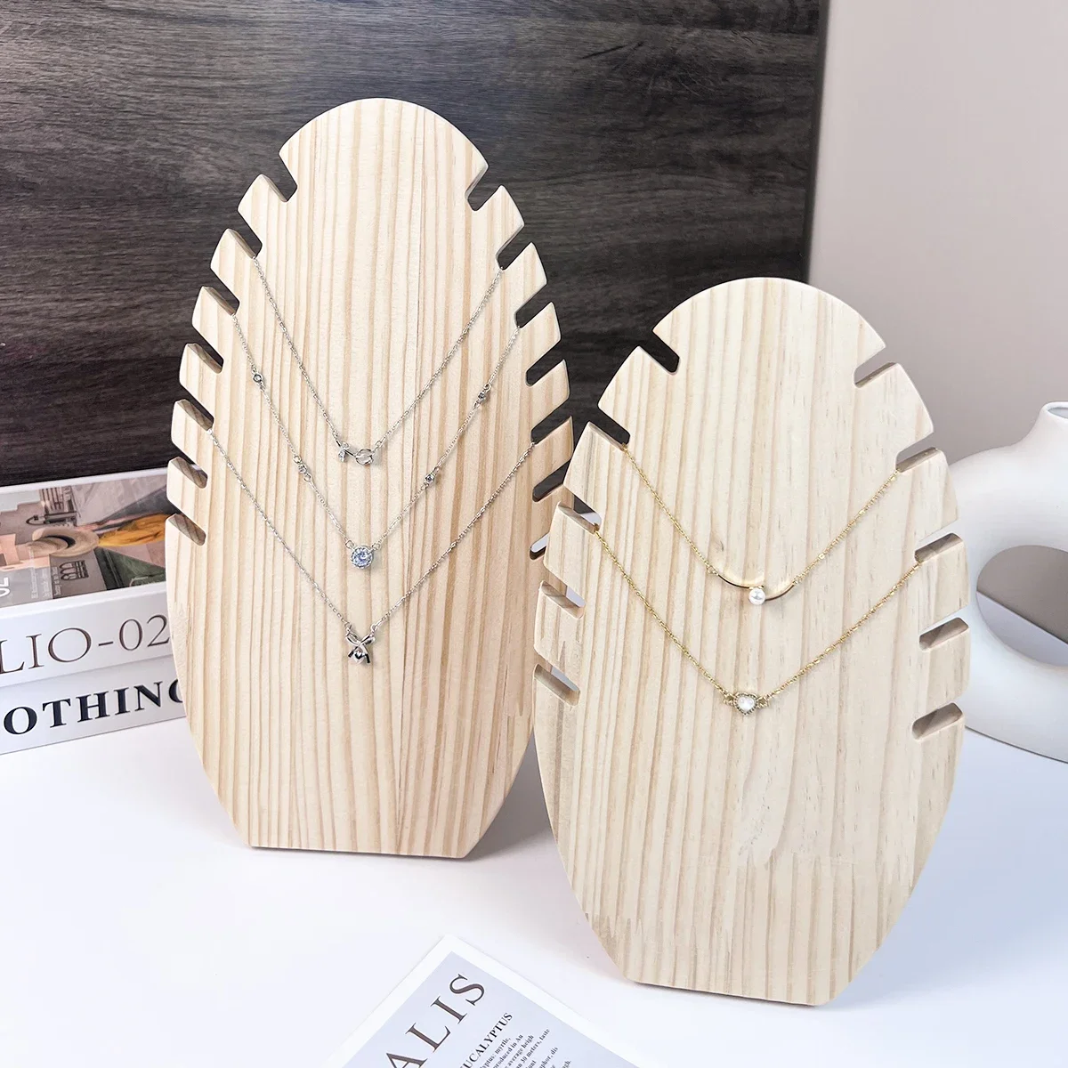 Wooden Jewelry Display Holder Stand