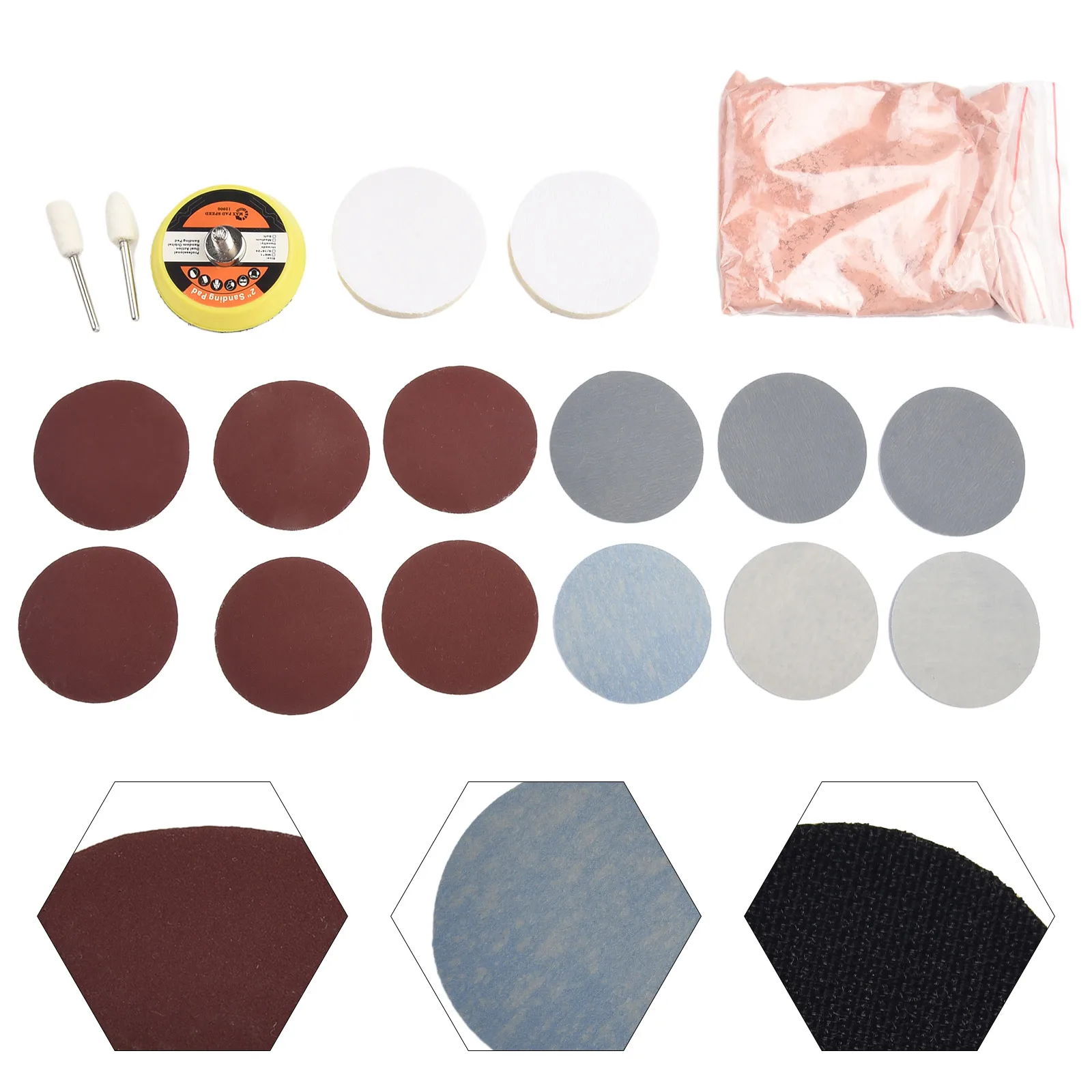 20Pcs/set Car Windshield Glass Scratch Remover Cerium Oxide Powder Glass  Polishing Kit 