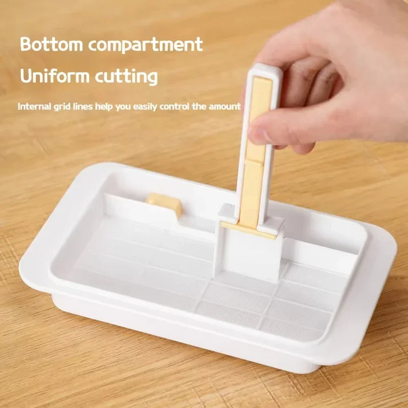 Butter storage box, cutting and packaging storage box refrigerator preservation box food grade frozen cheese slice cutting knife