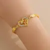 97915-7d9dce.jpeg Bracelets de Couple en forme de cœur d'amour pour femmes et hommes, couleur argent, Double couche, chaîne assortie, bijoux cadeau pour amoureux, 1 pièces